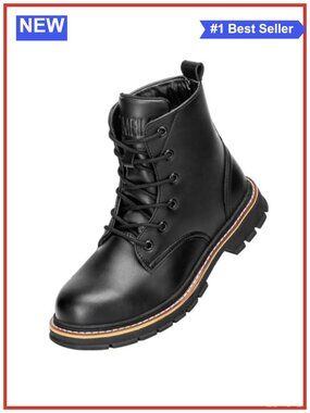 Waterproof Leather Steel Toe Work Boots Safety Construction Shoes